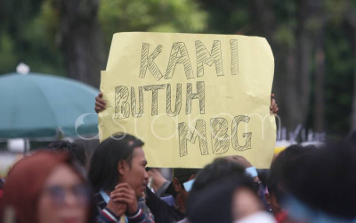 Unjuk Rasa Dukung MBG di Medan