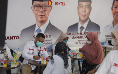 Partai Gerindra Gelar Layanan Kesehatan Gratis Sekaligus Serap Aspirasi Masyarakat