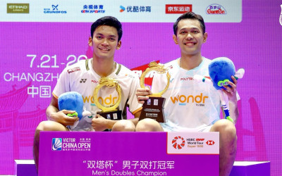 Sensasional! Fajar/Fikri Sukses Pertahankan Gelar China Open 2026