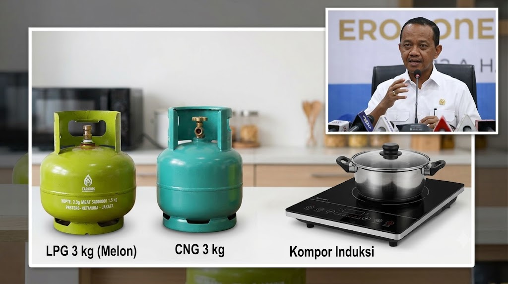 LIPSUS: Maju Mundur Rencana Konversi Energi Kompor Rumah Tangga Pengganti LPG, Menteri Bahlil Pilih Apa?