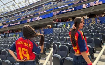 Followers Inés García Tembus 4 Juta Usai Dampingi Lamine Yamal Rayakan Gelar Juara Dunia