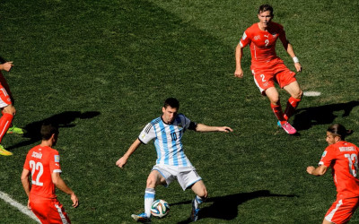 Momen Magis Messi Hancurkan Tembok Swiss di Piala Dunia 2014