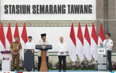 Presiden Prabowo Resmikan Revitalisasi Stasiun Tawang, Tegaskan Bangsa Besar Jangan Lupakan Sejarah