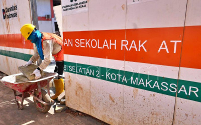 Pekerja Kebut Pembangunan Sekolah Rakyat Terpadu Sulsel