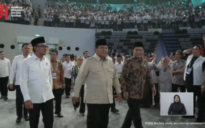 Presiden Prabowo dan Jajaran Menteri Hadiri Peringatan Harkopnas ke-79 di Indonesia Arena