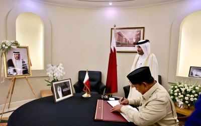 Presiden Prabowo Ikut Berduka atas Wafatnya Mantan Emir Qatar Sheikh Hamad bin Khalifa al Thani