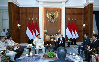 Presiden Prabowo Terima Wamenhan AS di Istana: Upgrade Kemitraan Biar Makin Solid