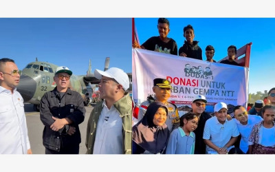 Raffi Ahmad, Gading Marten dan Irfan Hakim Turun ke Maumere Bantu Warga Terdampak Gempa NTT