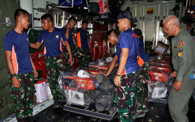 Lanud Halim Support Full Power, Kirim Pompa Air Pakai Hercules Buat Padamkan Karhutla Kalimantan