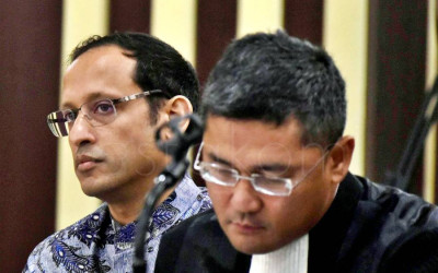 Nadiem Makarim Ikuti Sidang Banding