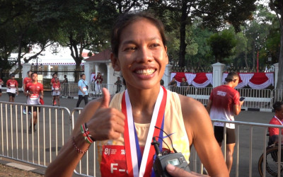 Lari Pace 3 Menit 20 Detik! Odekta Naibaho Cetak Waktu Gokil di Merdeka Run 2026