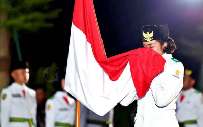 Pengukuhan Paskibraka Upacara Bendera Ibu Kota Nusantara