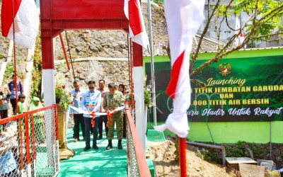 Peresmian Jembatan Perintis Garuda Kampung Putih Malang