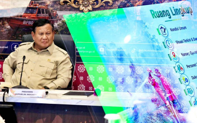 Presiden Prabowo Pimpin Ratas Karhutla Palembang