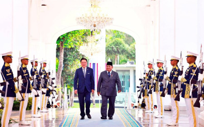 Presiden Prabowo Sambut PM Tailan Anutin