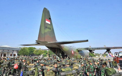 TNI AU Terbangkan Pasukan Penanganan Karhutla Kalimantan