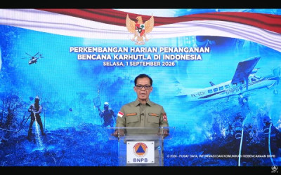 Atasi Karhutla, BNPB Tabur 5,6 Ton Garam Pancing Hujan