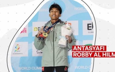Wusss! Antasyafi Robby Sabet Medali Emas World Climbing Series Guiyang 2026