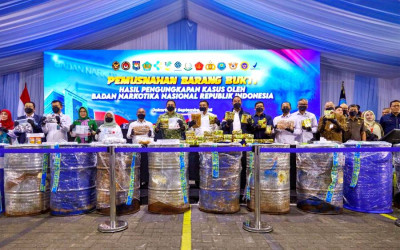 BNN RI Musnahkan Barang Bukti Kasus Narkotika