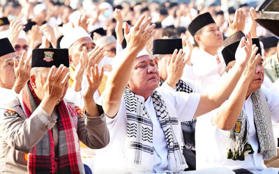 Gubernur Sumsel Gelar Sholat Istisqa dan Doa Bersama