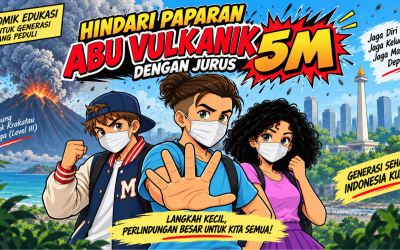 Komik Genzi : Cegah Paparan Abu Vulkanik dengan 5M