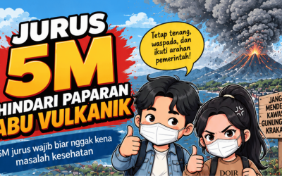 INFOGRAFIS : Jurus 5M Hindari Paparan Abu Vulkanik