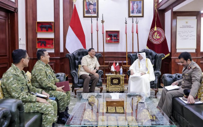 Menhan RI Terima Kedatangan Dubes Qatar, Upaya Perkuat Kerja Sama Pertahanan
