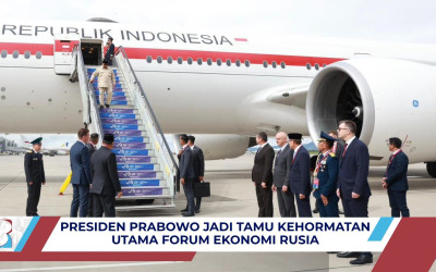 Presiden Prabowo Tiba di Rusia, Jadi Tamu Kehormatan Utama Eastern Economic Forum