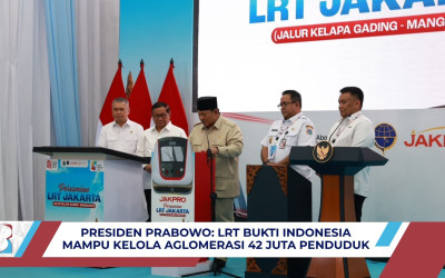 Presiden Prabowo: LRT Bukti Indonesia Mampu Kelola Aglomerasi 42 Juta Penduduk