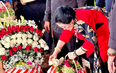 Momen Pemakaman Guruh Soekarnoputra Dihadiri Megawati hingga Sejumlah Menteri