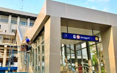 Pembangunan Stasiun LRT Manggarai Sudah Tahap Finising