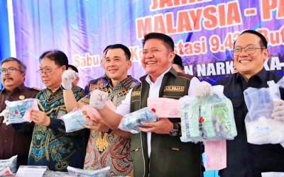 Pemusnahan Narkotika Jaringan Internasional di BNNP Sumsel