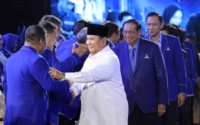 Momen Presiden Prabowo Hadiri HUT ke-25 Partai Demokrat