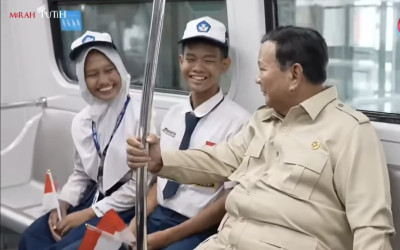 Presiden Prabowo Resmikan LRT Rute Kelapa Gading–Manggarai