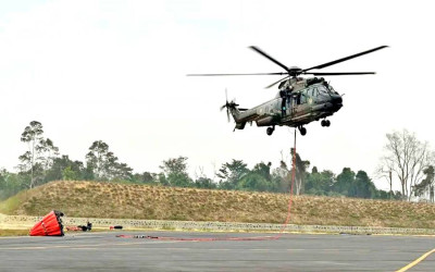 Satgas Udara TNI AU Kembali Laksanakan Misi Water Bombing