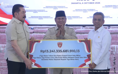 Disaksikan Presiden Prabowo, Satgas PKH Serahkan Rp13,24 Triliun ke Negara