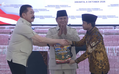 Presiden Prabowo Saksikan Satgas PKH Serahkan 259 Ribu Ha Lahan ke Negara