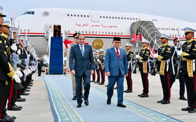 Presiden Mesir Mendarat di Jakarta, Dijadwalkan Bertemu Presiden Prabowo Besok