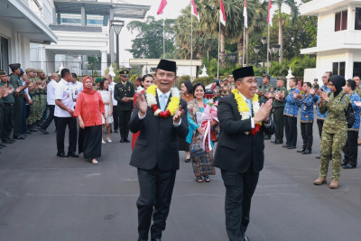 Keluarga Besar Kemhan Sambut Kedatangan Dua Wakil Menteri Pertahanan RI
