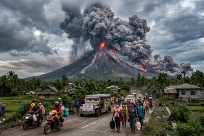 ASEAN Update: Erupsi Gunung Mayon Filipina! Semburan Abu 3.000 Meter buat Warga Dievakuasi