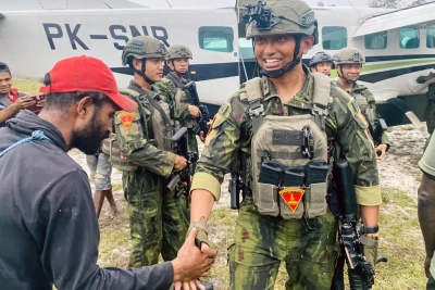 Pastikan Keamanan Wilayah Perbatasan, Dansatgas Pamtas RI-PNG Kunjungi Titik Kuat Kapiraya