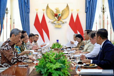Presiden Prabowo Gelar Pertemuan dengan Dewan Ekonomi Nasional di Istana Negara