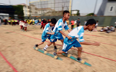 Keseruan Para Pelajar Aduk Ketangkasan di Festival Olahraga Rakyat Jakarta 2026