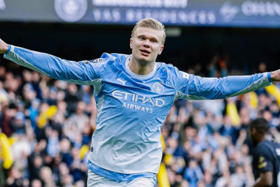 Haaland Cetak Brace, Man City Bekuk Ipswich Town 3-2