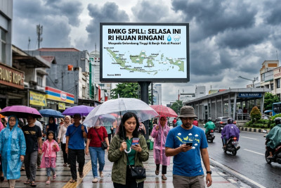 BMKG Spill Prediksi Mayoritas Wilayah RI Diguyur Hujan Ringan, Jangan Lupa Sedia Payung!