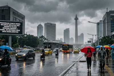 Jakarta Lagi Galau: BMKG Warning Hujan Ringan Guyur Semua Wilayah Siang Ini!