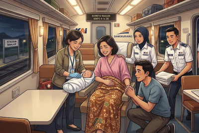 Ibu Melahirkan di KA Sangkuriang, Petugas dan Dokter Kandungan Gercep Beri Pertolongan Darurat