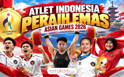 INFOGRAFIS : Atlet Indonesia Peraih Emas di Asian Games 2026