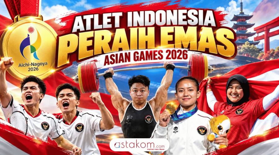 INFOGRAFIS : Atlet Indonesia Peraih Emas di Asian Games 2026
