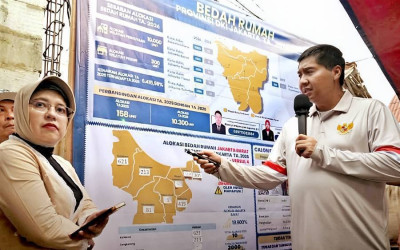 Menteri PKP Tinjau Bantuan Bedah Rumah di Palmerah
